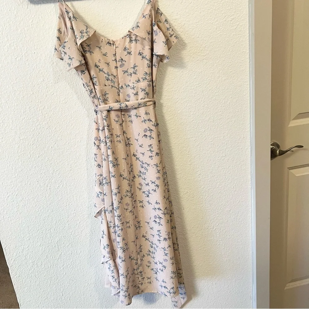 Lulu's Pink Floral Midi Dress - Picture 6 of 14